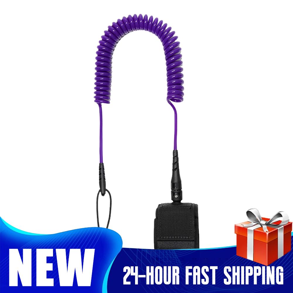 Stand Up Paddle Leash - สายรัดขาแบบขดสำหรับ SUP บอร์ด สายรัดขาสำหรับกระดานโต้คลื่น สำหรับแพดเดิลบอร์ด ชอร์ตบอร์ด