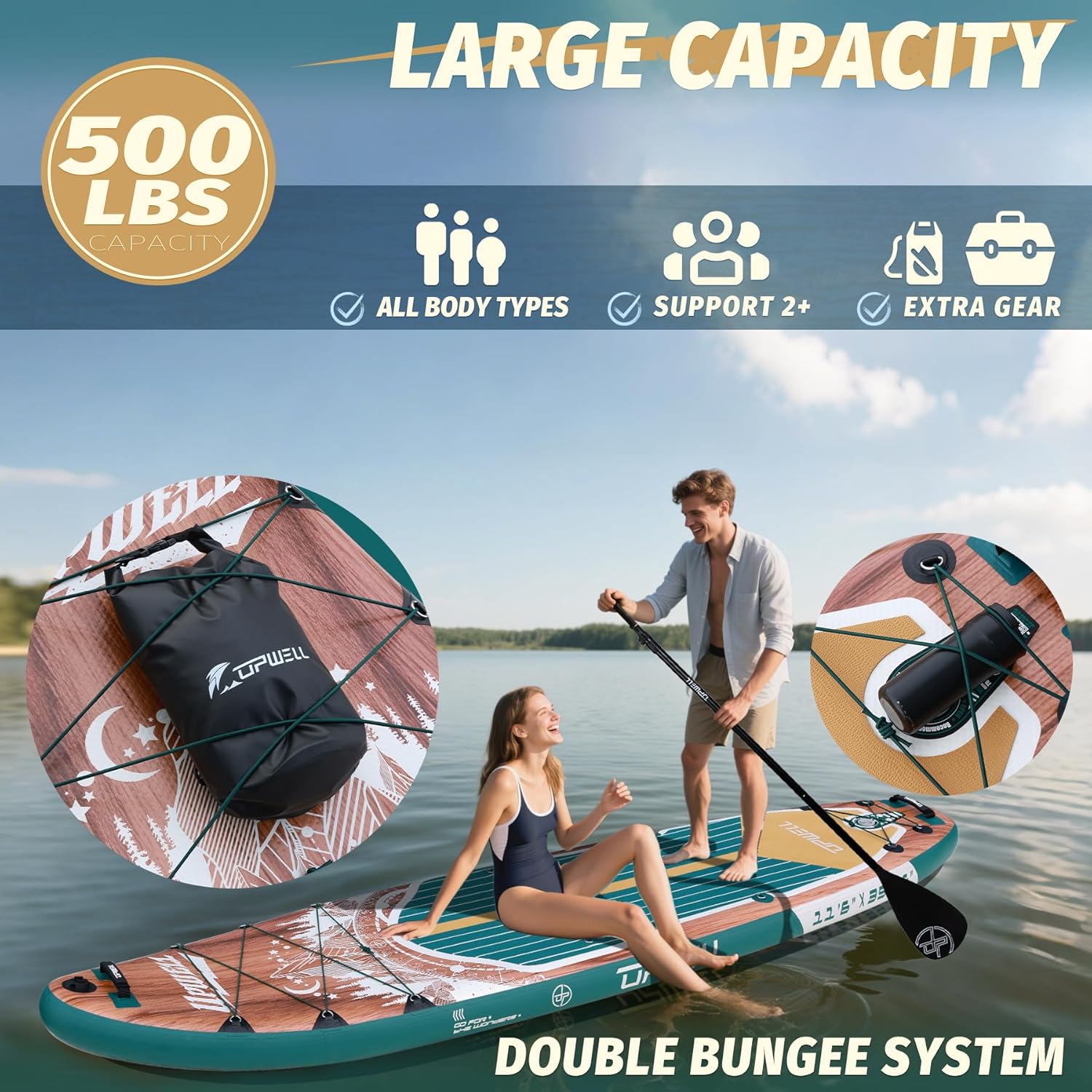 กระดานยืนพายแบบเป่าลม ขนาด 10' - Stand Up Paddle Leash บทวิจารณ์และราคา