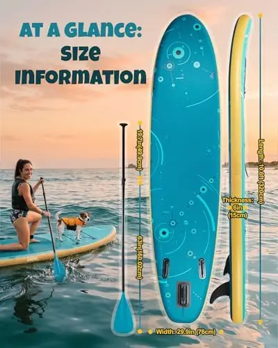 กระดานยืนพายแบบเป่าลมขนาดกว้าง - Stand Up Paddle Leash บทวิจารณ์และราคา