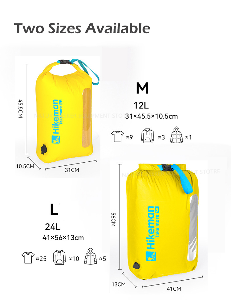 ถุงสูญญากาศ HIKEMAN พร้อมวาล์ว - Dry Bag Roll Top บทวิจารณ์และราคา