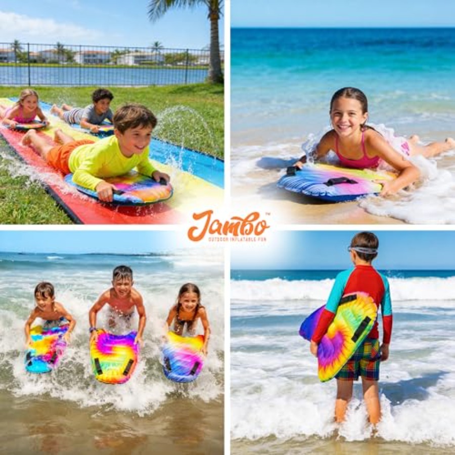 บอร์ดโต้คลื่นแบบเป่าลม 4 ชิ้นพ - Bodyboard Boogie Board บทวิจารณ์และราคา