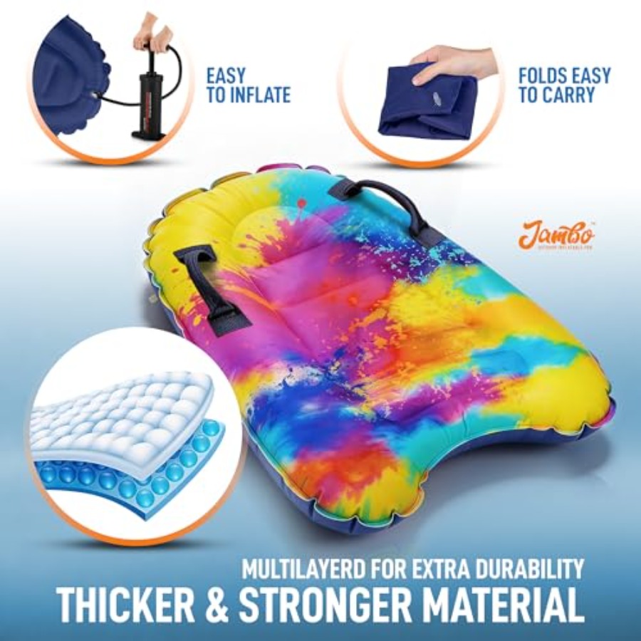 บอร์ดโต้คลื่นแบบเป่าลม 4 ชิ้นพ - Bodyboard Boogie Board บทวิจารณ์และราคา